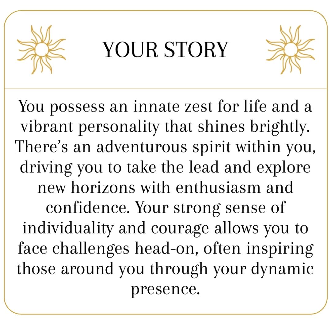 get a personality portrait based on your natal chart with starra